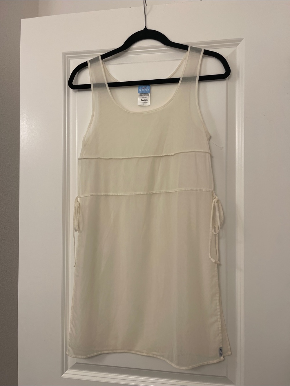 Jantzen Cream Tie-Detail Swim Coverup